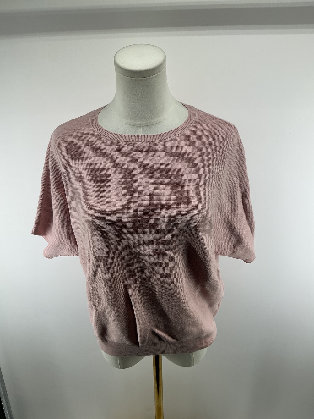Lightweight Cotton Cashmere Link-Stitch Dolman Sweater